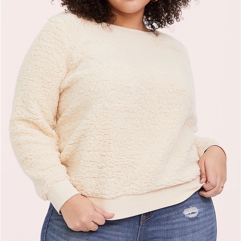 NWT Torrid sherpa crewneck pullover